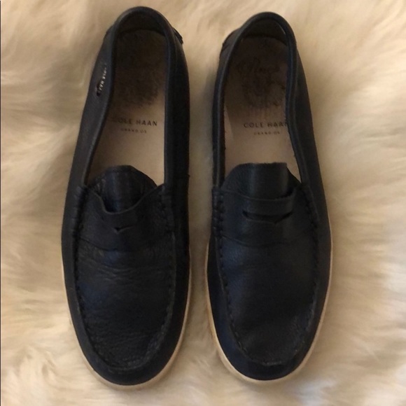 cole haan navy blue loafers